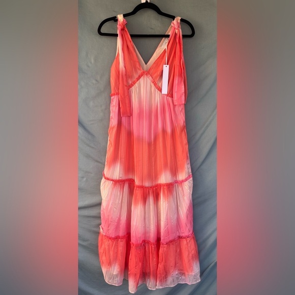 NWT Adelyn Rae Lauren Tiered‎ Chiffon Dress Size S - Picture 1 of 8